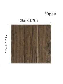 30pcs Waterproof Foam Wall Stickers, 3D Wood Grain Design Self-Adhesive Wallpaper, Suitable For Bathroom, Kitchen And Simple Home Wall Renovation