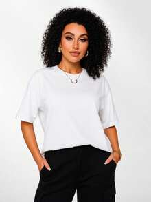 Women's Oversized Blouse - C00 - 白色 - 查看 1