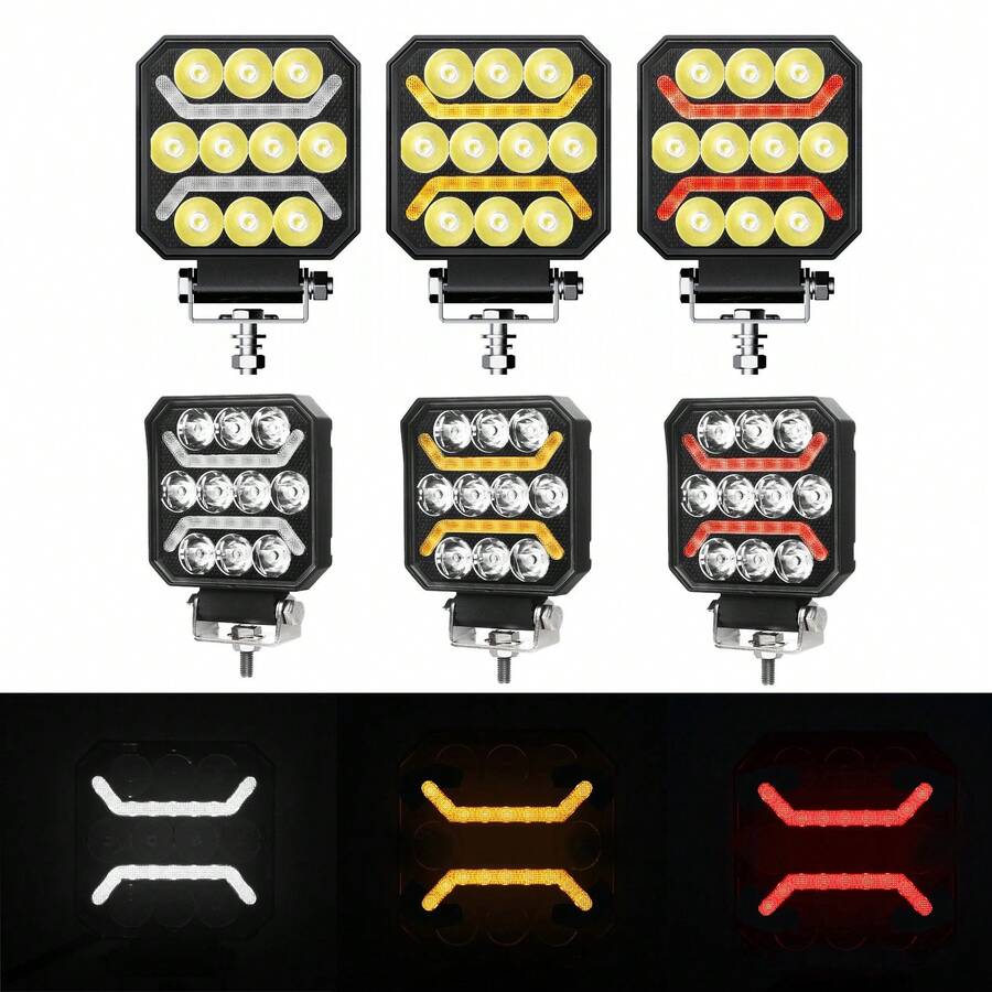 1 个 AURUM BEAM 30W 八角形 4 英寸 LED 工作灯，越野辅助灯，带独特的日间行车灯，适用于卡车、轿车、SUV、拖拉机、叉车和货车