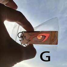 1 件创意特殊效果发光眼睛卡片饰品，动漫发光眼睛亚克力钥匙扣 - 彩色 - 查看 10