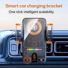 Wireless Car Charger Holder, 15W Fast Charging, Automatic Clamping Car Charger, Mobile Phone Holder Vent, Suitable For IPhone 15 14 13 12 Mini Pro Max 11 XR XS X, Etc., Button Release, Clamp, Rotate, Convenient And Practical