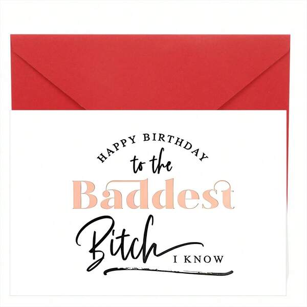 1 Pc Funny Birthday Card For Friends, Hilarious BirthdayCard For Sister Mom Dad Daughter Son, EncouragementCard, Special Birthday Card With Envelope HalloweenChristmas Greeting Card