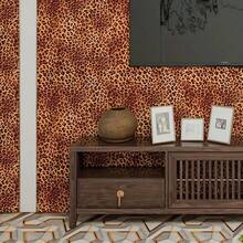 1 Roll Self-Adhesive Textured Vinyl Wallpaper - Removable Wallpaper, Leopard Print Pattern, Easy To Apply And Remove, Vinyl Material, Detachable Backdrop Wallpaper, Suitable For Renewing Walls, Furniture In Living Room, Bedroom, Autumn Aesthetic Wall Decor Wall Paper Wall Stickers Room Decor Wallpaper Stickers Wall Bedroom Decor Kitchen Decor Home Decor
