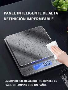 1 Pieza Báscula De Acero Inoxidable Para Cocina Multifuncional Electrónica De 3kg-0.1g, Alta Precisión De Peso De 0.01g Para Cocinar Y Hornear Alimentos, balanza para joyas, balanza electrónica mini de acero inoxidable, balanza digital de bolsillo, balanza de precisión para oro (Batería No Incluida) - Plateado - Ver 6