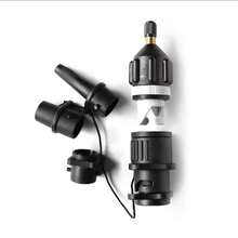 空气阀适配器防尘耐磨划艇空气阀适配器尼龙皮划艇充气泵适配器适用于板船充气泵适配器桨船皮划艇空气阀泵连接器组合套件黑色/橙色