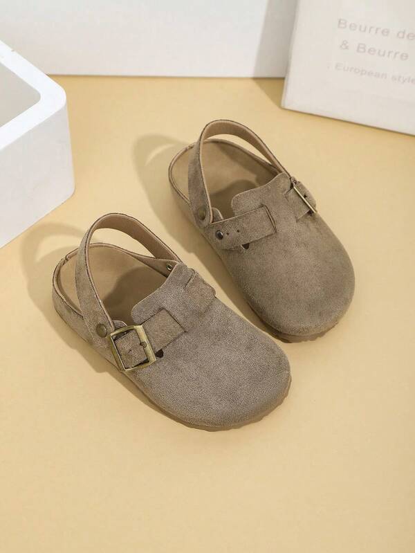 Thick Sole Closed Toe Slippers, Fashion Versatile Platform One-Strap Slides