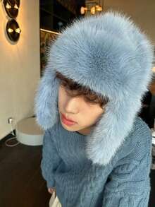 قبعة شتوية فرائية يمكن ارتداؤها من قبل الجنسين، قبعة فرو صناعي دافئة ومقاومة للرياح، مناسبة للتزلج والتنزه والاستخدام اليومي، هدية لحفلة عيد الميلاد