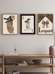 1Pc Preppy Cheetah Leopard Prints Posters Cheetah Room Decor Y2K Wall Art,Teen Girls Room College Dorm Apartment Decorations For Living Room Bedroom Bathroom Office And Other Home Decoration, Unframed - Multicolor - View 4
