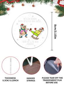 Nous serons amis jusqu'à ce que nous soyons vieux et séniles, Boule de Noël pour meilleures amies, Pendentif acrylique pour meilleures amies, Décoration de Noël à suspendre au sapin, Cadeau de Noël pour la meilleure amie, Décoration de Noël pour la maison, Décorations de Noël pour l'amitié