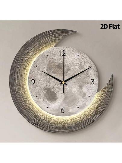 1pc 12inch/16inch Creative Arts Planet ative Painting Wand Clock, Super Quiet Quartz Movement, No Ticking Sound, Room ation, Home Living Bedroom Classroom Kitchen Office ation view 8