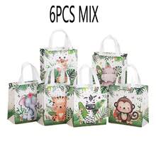 6/12/18/24/30 chiếc Túi quà tặng & Túi tote tiệc xuân - Túi quà tặng & mua sắm gấp gọn Jungle Adventure có họa tiết động vật rừng, Polypropylene, lý tưởng cho sinh nhật, đám cưới, v.v., Túi quà tiệc | Thiết kế Jungle Adventure | Túi quà bền, Quà tặng theo chủ đề rừng rậm - Nhiều màu - Xem 16