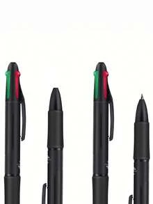 4-In-1 Retractable Ballpoint Pen - 4 Colors, Smooth Writing, Great For Office Supplies And Precision Writing, Essential Office Stationery | Ballpoint Pen Set | Smooth Writing Pen - Multicolor - View 8