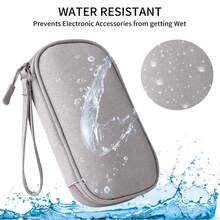 1 件数码配件收纳袋，通用旅行电子产品线缆整理袋，适用于手机、数据线、硬币、珠宝、分类存储、移动电源、鼠标、充电器、硬盘盒、保护套、耳机袋充电器盒移动电源手机充电器