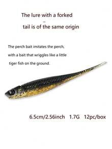12pcs/Package New Style Soft Bait With Shadow Swing Tail, Simulating Fish Tail Movement, Lightly Floating And Slowly Sinking, Suitable For Freshwater, Saltwater, And Black Pits, Black Bass Fishing Gear, Predator Bait, Soft Tail Worm Imitation Bait, Jig Head Hooks, Fish Head Hooks For Long-Range Casting Artificial Bait