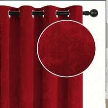 1 Pack European Classic Blackout Curtains, Grommet Top, Soft, Smooth, Durable, Natural Drape, Wrinkle Resistant, Soundproof, Privacy Protection, Washable, Luxury Home Decor, Suitable For Bedroom, Bathroom, Living Room, Office, New Year, Wedding, Party, Christmas Decoration, 200gsm