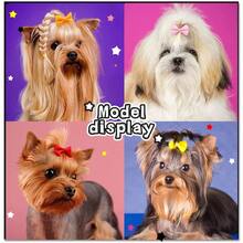 10/15/20/50PCS Puppy Bows With Rubber Bands Handmade Solid Color Pet Dog Bows Hair Accessories For Dogs Cute Cat Bowknots Pet Supplies