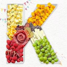 1pc 0-9 Numeric Shaped Reusable Dessert Display Plate, 26 Alphabet A-Z Shaped Tray, Suitable For Filling With Sweets, Cakes, Chocolates, Fruits, Ideal For Graduation Ceremony, Birthday Party, Bachelor Party, Wedding Anniversary, Various Holiday Table Decor