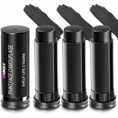 3 Pcs Eye Stick Black, Anti - Face Paint Sporting Face Paint Baseball Softball Athletes Adults Must Haves Baseball Mom EssentialsBlack