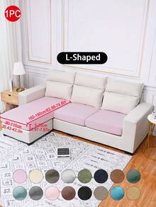 1 pieza Funda de cojín de sofá de peluche de zorro plateado gris oscuro, minimalista clásica, funda protectora decorativa a prueba de polvo de unicolor y elástica, adecuada para hotel, dormitorio, decoración de sala de estar, decoración de habitación, negro, gris claro, caqui, decoración de otoño, decoración de habitación, vuelta al colegio, útiles escolares