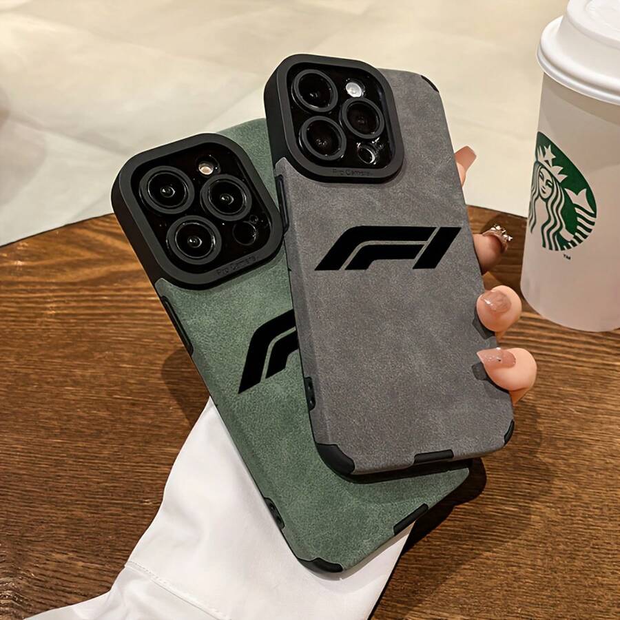 Estuche de teléfono con logotipo de F1, elegante y de moda, para for  16/16 Pro/16 Plus/16 Pro Max/15/15 Plus/15 Pro/15 Pro Max/14/14 Plus/14 Pro/14 Pro Max/13/13 Pro/13 Pro Max/12/12 Pro/12 Pro Max/11/11 Pro/11 Pro Max.Estuche de teléfono de alta calidad, resistente a caídas y suciedad, con cobertura completa.~XXTYFMP - Gris/Verde - Gris F1/Verde F1465SC - Color mezclado 2 - Ver 1