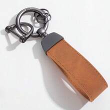 1 件创意简约仿皮草汽车钥匙扣钥匙圈，男女通用 - 彩色 - 查看 6