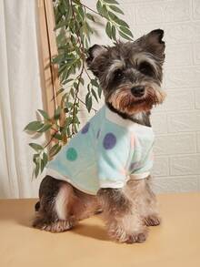 EOO 1pc Cat & Dog Universal Fashion New INS Style Warm Spotted Pattern Autumn/Winter Plush Pet Sweatshirt - Multicolor - View 4