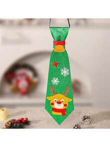1pc Children's DIY Christmas Tie, Handmade Craft Creative Educational DIY Kit, Kids' Small Gift, Handmade DIY Materials, Children's Educational Toy, Christmas Decoration Accessory, Non-Woven Felt Hanging Ornament DIY Kit