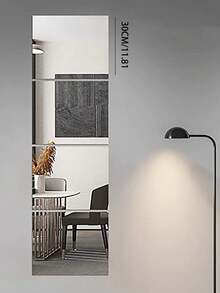 Juego de 4/8 piezas de azulejos de espejo acrílico 3D - a prueba de roturas, autoadhesivos para decoración de sala de estar, dormitorio, oficina, cocina - superficie pulida, fácil instalación, sin necesidad de electricidad