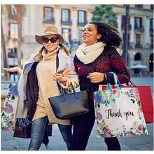 5/10/50pcs Premium Gift Bags, Thank You Shopping Bags With Soft Loop Handles - Multipurpose Shopping And Party Favor Bags For Weddings, Birthdays, And More - Durable Plastic Craft Bags For Home Decor, Room Decor, And Christmas Decorations