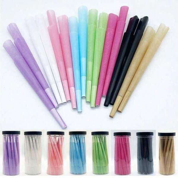 200/100/50/30/10pcs Natural Pre-Rolled Cones Rolling Papers - King Size Ultra Thin & Slow Burning Smoking Cones With Tips/Tubes - Trumpet ,Tube Rolling Paper For Accessories,Vape,Holiday/Valentine's Gifts & Smoking Accessories,Father's Day Gift
