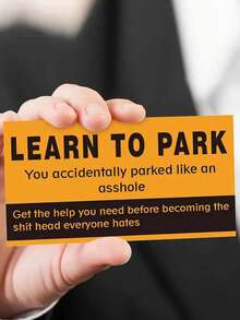 50pcs 56D Sheets You Parked Like An Business Cards, Writable Bad Parking Cards, Illegally Parked Multi Reasons, No Permit Area Violation Warning Notice.Back To School.School Supplies