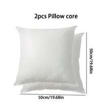 2pcs White Polyester Flocked Decorative Pillow Inserts - Soft Polyester Filled Throw Cushions, Suitable For Bed, Sofa - Machine Washable Home Decor, Comfortable Bedding Accessories, Neutral Color Style Throw Pillow Inserts With Strong Support - No Lumping, Breathable Design, Suitable For Daily Use And Hosting Guests With Gentle Filling, More Reassuring For Daily Use