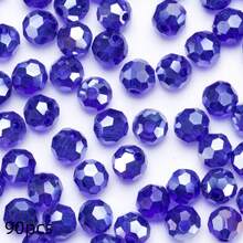 3 4 6 8毫米圆形水晶珠多面彩色玻璃珠散珠隔珠适用于珠宝制作针线活手链项链DIY - 32面球珠 - 查看 32