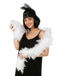 1pc Artificial Feather Boa Great For Women Costume Accessory Party Dancing Dress Up Holiday Christmas Tree Decors Crafting DIY,Christmas Feather Scarf. - A - View 17