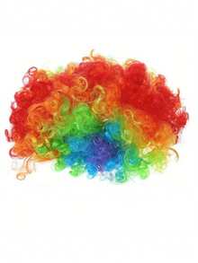 Tóc giả chú hề Afro nhiều màu sắc vui nhộn cho lễ hội - Phong cách Punk Rock, sợi Polyester, hoàn hảo cho biểu diễn cosplay và tiệc tùng - Nhiều màu - Xem 6