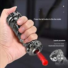 塑料减压挤压玩具，可投掷子弹壳手枪造型，办公减压玩具，子弹壳投掷圆枪，成人圣诞礼物，塑料制品 - 彩色 - 查看 3