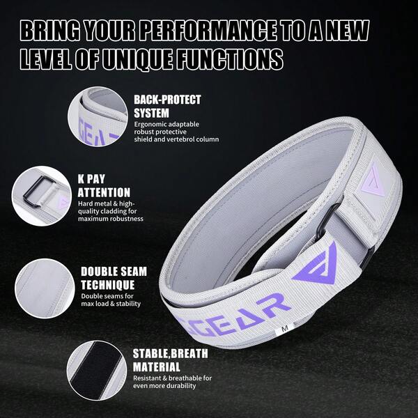 1 pieza Cinturón de cintura de nailon para fitness, cinturón de soporte lumbar unisex para sentadillas y levantamiento de pesas, correa de entrenamiento de fuerza para la cintura