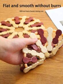 Bamboo Heat Insulation Mat, Pot Holder, Dining Table Placemat, Bowl Pad, Plate Coaster, Square/Round Shape,Home And Kitchen Must-Haves, Kitchen Utensils And Equipment As Christmas Practical Gifts