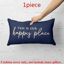 1 pieza/2 piezas Funda de cojín decorativa navideña, adecuada para sala de estar y dormitorio, decoración navideña, regalo de Navidad, adorno navideño, 50x30 cm, no incluye relleno de cojín