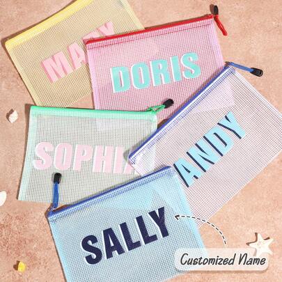 Personalized Toiletry Bag, Customizable Name Organizer Bag/Cosmetic Bag, Convenient To Carry, Multiple Colors Available, Gift For Family, Partner, Women,Girly Era ,Premium-Quality