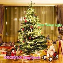 1个200颗LED暖白/彩色铜线圆形窗帘灯，USB供电，8种照明模式，适用于庭院、院子、花园、婚礼、圣诞树、墙壁、派对、感恩节装饰 - 彩色 - 查看 4