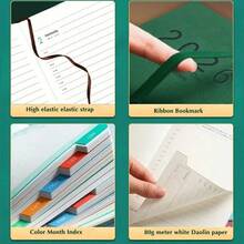 دفتر مخطط يومي مغلف بغلاف صلب مربوط بحلزون 400 صفحة، مفكرة تخطيط يومي، إدارة الوقت وتتبع الانضباط الذاتي، مخطط 365 يوم للمكتب والمدرسة، لوازم مدرسية، عودة إلى المدرسة