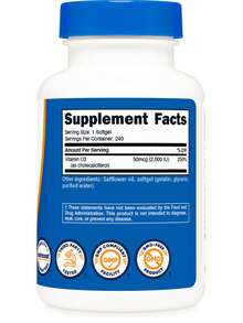 Nutricost Vitamin D3 2000 Iu Softgels, 240 Softgels - Non-GMO & Gluten Free | Vitamin D3 Supplement, Bone Health, Immune Support, Non-GMO, Gluten Free, High Potency - Khác - Xem 5