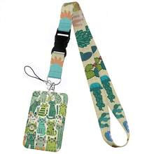 CX Lovely Kitten Manga Card Holder Badge Holder ID Card Lanyards Cell Phone Rope Key Lanyard Neck Straps Keychain Cats01 Christmas Gift