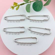 5 件铁质安全别针胸针，适合 DIY 珠宝制作 - 白色 - 查看 6