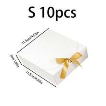 2 piezas/5 piezas/10 piezas Cajas de regalo con tapas, cajas de regalo blancas de 10x8x3.5 pulgadas con cintas, caja de propuesta para damas de honor, cajas de regalo de papel kraft para boda, embalaje, regalo, cumpleaños, cajas para cupcakes, manualidades, envoltura de regalo de Navidad, despedida de soltera, novia, decoraciones de fiesta de cumpleaños, regalos de propuesta para damas de honor, decoración de boda, ducha nupcial - Blanco - Ver 12