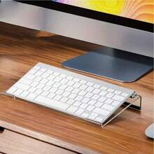 1pc Acrylic Keyboard Stand - 2 Color Options, Compact Desktop Riser Suitable For Keyboard And Mini PC, Space-Saving Design, Ideal For Modern Office | Stylish Keyboard Holder | Durable Plastic Base
