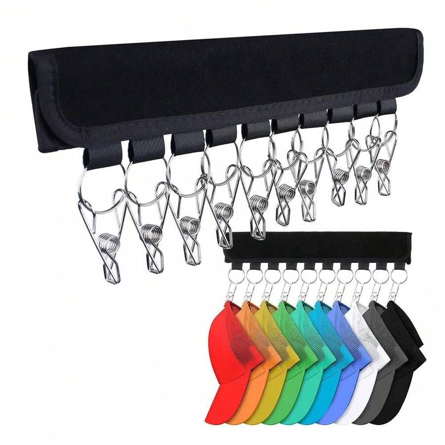 Wall Mounted Hat Holder Organizer For Stylish Dorm Rooms, Chic Entryways, And Space-Saving Closets, Perfect Travel-Friendly Clip For Fashionable Hat Storage, Ideal For Seasonal Decor And Gift Giving, Enhance Your Home Organization With Accessories, Maximize Space And Keep Your Hats Neat And Accessible, Perfect For Fashion Enthusiasts And Minimalist Living Spaces, Elevate Your Room Aesthetic With This Versatile Hat Display Solution.
