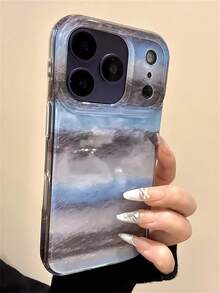 Custodia per telefono in autunno e inverno, di lusso e carina, con motivo a righe e graffiti, compatibile con 17 Pro Max, 17, 16, 15, 14, 13, 11, 12 Pro Max, 16, 15, 14 Plus, finitura lucida, antiurto e protettiva