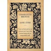 Classic Literary Art Print: Unframed Jane Eyre By Charlotte Bronte Canvas Wall Decor For Living Room, Bedroom, Office - Multicolor - View 1